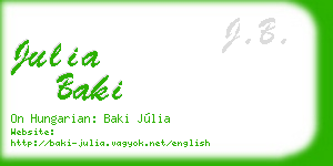 julia baki business card